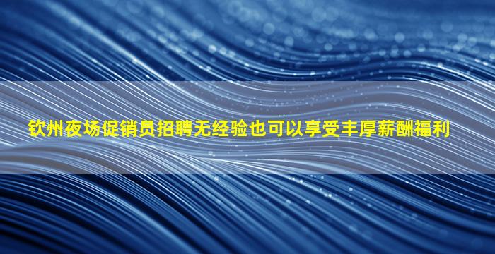 钦州夜场促销员招聘无经验也可以享受丰厚薪酬福利